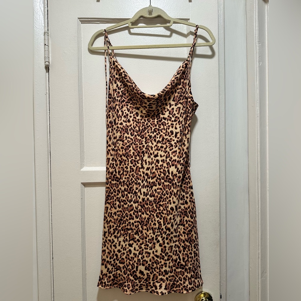 Resa Halley Leopard Print Slip Dress - Paris print. Size M. Gently worn.